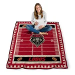 new mexico lobos mickey player red quilt blanket best selling
