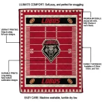 new mexico lobos mickey player red quilt blanket best selling