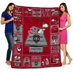 new mexico lobos snoopy love red quilt blanket best selling