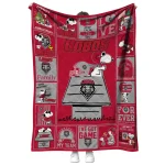 new mexico lobos snoopy love red quilt blanket best selling