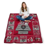 new mexico lobos snoopy love red quilt blanket best selling