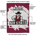 new mexico state aggies block border crimson quilt blanket best selling
