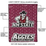 new mexico state aggies brick grid crimson quilt blanket best selling