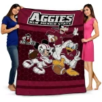 new mexico state aggies disney football crimson quilt blanket best selling