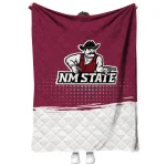 new mexico state aggies dot illusion crimson quilt blanket best selling