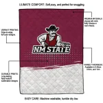 new mexico state aggies dot illusion crimson quilt blanket best selling