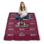 new mexico state aggies handdrawn stripes crimson quilt blanket best selling