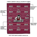 new mexico state aggies handdrawn stripes crimson quilt blanket best selling