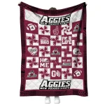 new mexico state aggies helmet heart crimson quilt blanket best selling