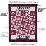 new mexico state aggies helmet heart crimson quilt blanket best selling