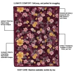 new mexico state aggies hibiscus foliage crimson quilt blanket best selling