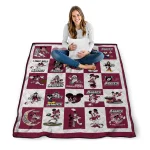 new mexico state aggies mickey mouse motif crimson white quilt blanket best selling