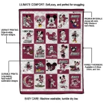 new mexico state aggies mickey mouse motif crimson white quilt blanket best selling