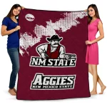 new mexico state aggies paint trail crimson quilt blanket best selling