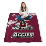 new mexico state aggies paint trail crimson quilt blanket best selling