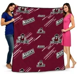 new mexico state aggies sketch lines crimson quilt blanket best selling
