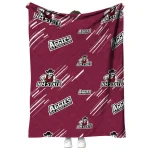 new mexico state aggies sketch lines crimson quilt blanket best selling