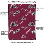 new mexico state aggies sketch lines crimson quilt blanket best selling