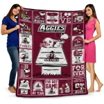 new mexico state aggies snoopy love crimson quilt blanket best selling