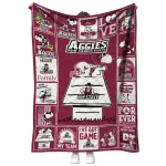 new mexico state aggies snoopy love crimson quilt blanket best selling