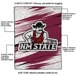 new mexico state aggies wild lines crimson white quilt blanket best selling