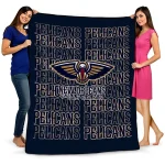 new orleans pelicans bold red navy quilt blanket best selling