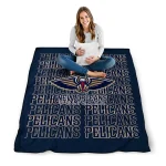 new orleans pelicans bold red navy quilt blanket best selling