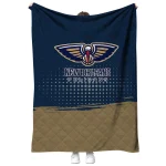 new orleans pelicans dot illusion navy quilt blanket best selling