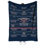 new orleans pelicans handdrawn stripes navy quilt blanket best selling