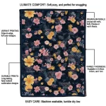 new orleans pelicans hibiscus foliage navy quilt blanket best selling