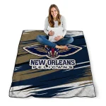 new orleans pelicans wild lines navy white quilt blanket best selling