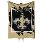 new orleans saints block border gold quilt blanket best selling