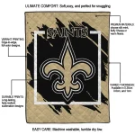 new orleans saints block border gold quilt blanket best selling