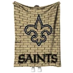 new orleans saints brick grid gold quilt blanket best selling