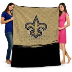 new orleans saints dot illusion gold quilt blanket best selling