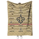 new orleans saints handdrawn stripes gold quilt blanket best selling