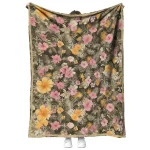 new orleans saints hibiscus foliage gold quilt blanket best selling