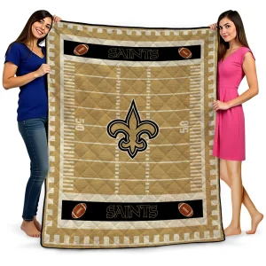 new orleans saints mickey player gold quilt blanket best selling