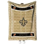 new orleans saints mickey player gold quilt blanket best selling