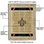 new orleans saints mickey player gold quilt blanket best selling