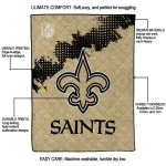 new orleans saints shield badge gold quilt blanket best selling