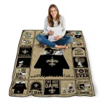 new orleans saints snoopy love gold quilt blanket best selling