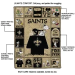 new orleans saints snoopy love gold quilt blanket best selling