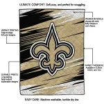 new orleans saints wild lines gold white quilt blanket best selling