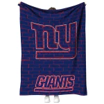 new york giants brick grid blue quilt blanket best selling