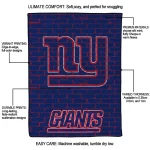new york giants brick grid blue quilt blanket best selling