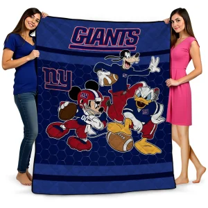 new york giants disney football blue quilt blanket best selling