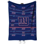new york giants handdrawn stripes blue quilt blanket best selling