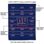 new york giants handdrawn stripes blue quilt blanket best selling