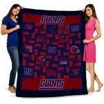 new york giants helmet heart blue quilt blanket best selling